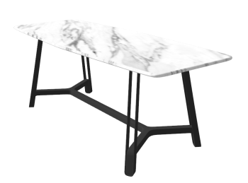 Rectangle oval kitchen table sketchup
