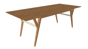 Wooden table with Y-shape leg sketchup