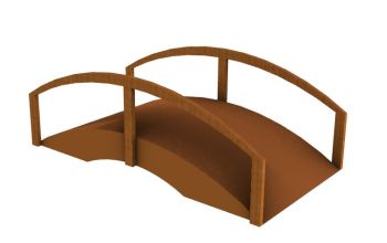 wooden designed large scaled bridge 3d model .3dm format
