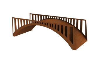 puente de madera a pequeña escala modelo 3d formato .3dm
