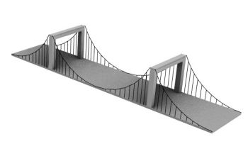 modello 3d di grande ponte progettato in scala