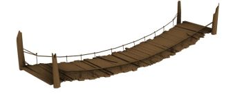 Holz kleine skalierte Brücke 3d Modell .3dm Format