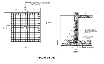 AutoCAD download C2F1 Details Plan and Section DWG Drawing