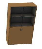 large wooden wall cabinets 3d model .3dm format
