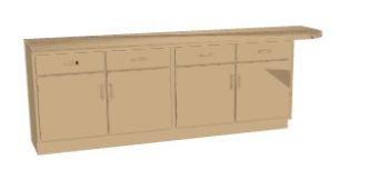 large wooden wall cabinets 3d model .3dm format