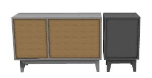 small wooden wall cabinets 3d model .3dm format