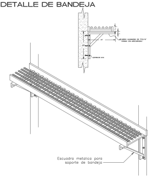 cable tray support dwg drawing