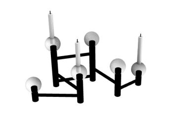 modern aesthetic candle stand 3d mod3 .3dm format