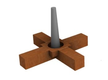 wooden candle stand with modern design 3d model .3dm format