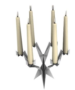 modern designed candle stand 3d model .3dm format