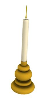 vintage candle stand 3d model .3dm