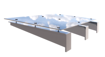 Canopy with steel frame revit model