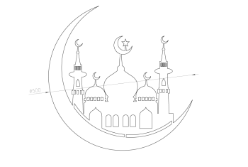 Islamic Moon wall art