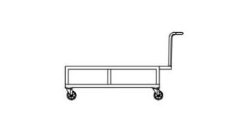 luggage cart elevation .dwg drawing