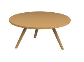 tavolo da centro in legno modello 3d formato .3dm