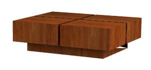 mesa de centro de madera modelo 3d formato .3dm