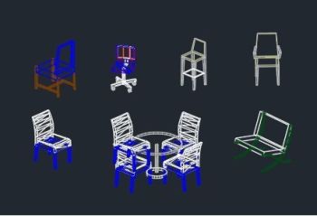 3d Chair Set