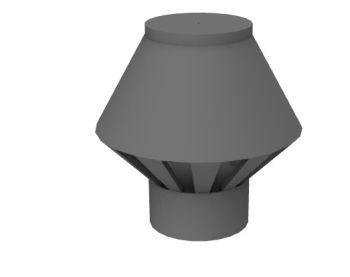 chimney with a circular opening 3d model .3dm format