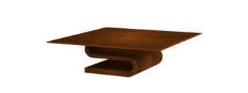 dark oak wooden center table 3d model .3dm format