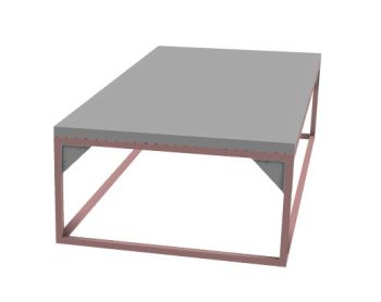 Grey coffee table 3d model .3dm format