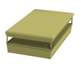 green coffee table 3d model .3dm format
