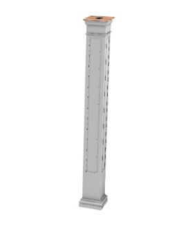 Designed tall sized column 3d model .3dm format