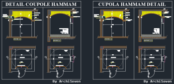 detalhe - hammam - CUPOLA - COUPOLE - detalhamento - detalhe - Cúpula - SPA - Sauna - banho - Termas - EN FR By ArchiSeven