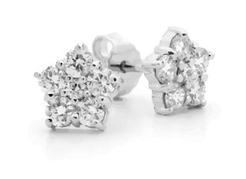 diamond floral earrings dwg drawing