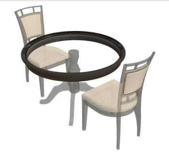 modern dinning table with sitting of two 3d model .3dm format