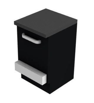black dish washer with single door 3d model .3dm fromat