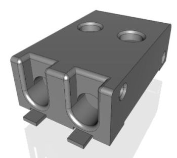 2P RELEASE POKE-IN CONNECTOR Autocad 2010 3d file