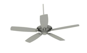 ceiling fan with five fins  3d model .3dm format