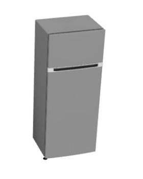 modern designed fridge with a double door 3d model .3dm format
