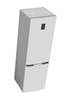 double door fridge designed with a water dispenser 3d model .3dm format