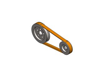 Pulley and Belt SolidWorks 2016 Model
