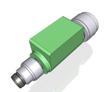 Adaptador, 3 vias, conector M8, soquete M12, arquivo 3d Autocad 2010