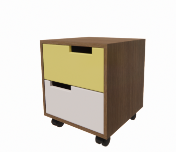 Private cabinet with wheel revit family