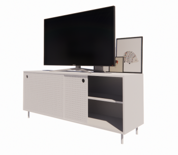 TV cabinet with picture revit family