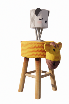 Side table with lamp shape bear revit family