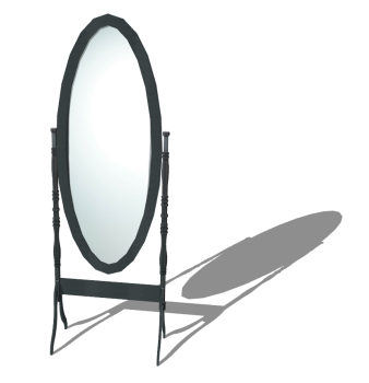 Table mirror with wooden frame sketchup