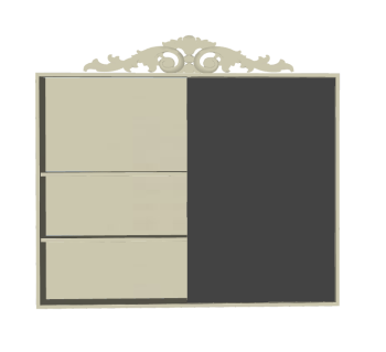 Decorative mirror and wall mounted table sketchup