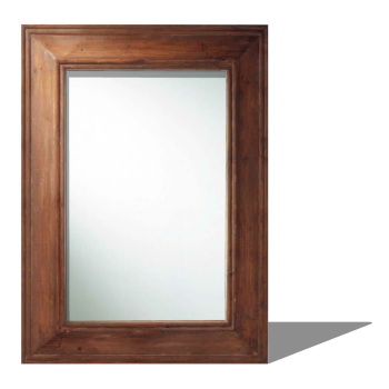 Rectangle mirror with wooden border sketchup