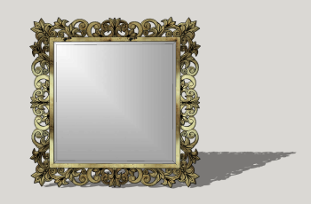 Decorative square mirror sketchup