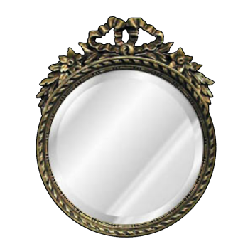 Decorative circle mirror with iron frame sketchup
