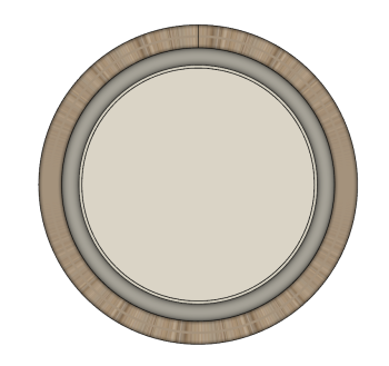 Decorative circle mirror sketchup