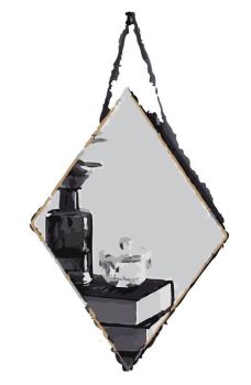 dessin dwg miroir doré diamant