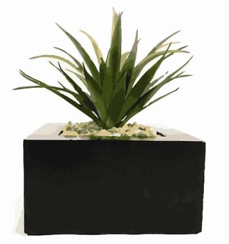 pianta verde in vaso disegno DWG