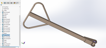 towbar handle solidworks model