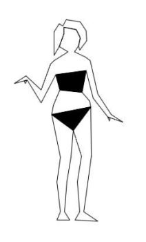  Women in bikini standing in elevation.dwg drawing