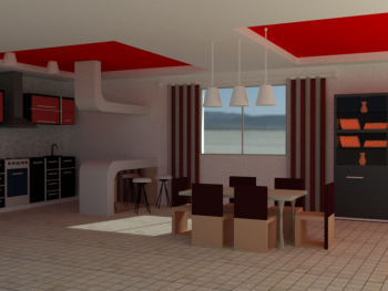 Kitchen design 3D DWG model